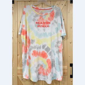 5/$20 NEW 2X-3X Women's Soft BE A NICE HUMAN Nightgown w/ Pockets